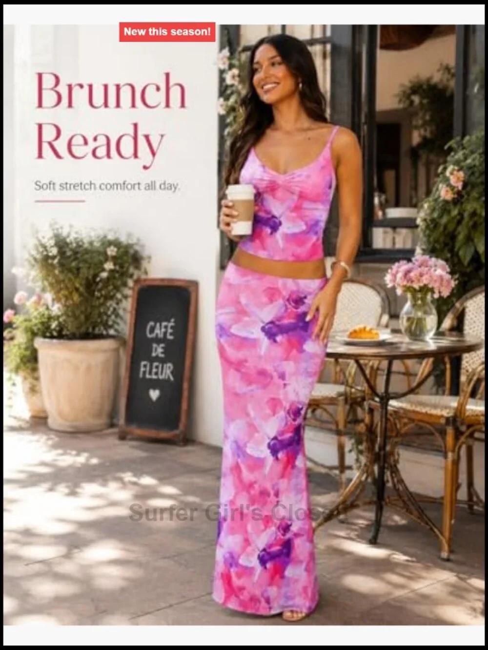 Two Piece Skirt Set Women Sleeveless Bodycon Maxi Skirt Outfit